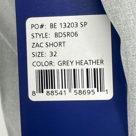 DRADDY Sport Zac Short Grey Heather Men's Size 32 Polyester Golf Shorts NWT - Picture 4 of 5